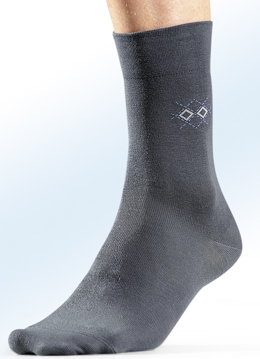 Wäsche - Rogo Viererpack Socken, in Größe Gr: 1 (Schuhgröße 39-42) bis Gr: 2 (Schuhgröße 43-46), in Farbe 4x SCHWARZ