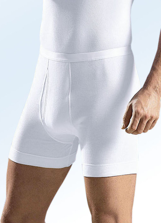 Slips & Unterhosen - Schiesser Unterhose aus Doppelripp mit Eingriff, weiß, in Größe 005 bis 009, in Farbe WEISS Ansicht 1