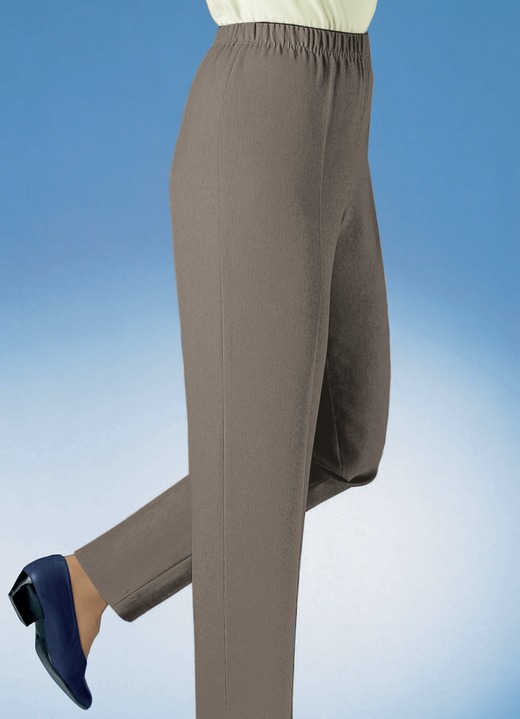 Damen - Hose in hochwertiger Qualität  in 9 Farben, in Größe 019 bis 245, in Farbe MITTELBRAUN M. Ansicht 1