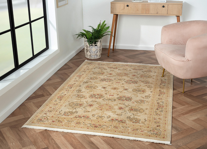 Teppiche - Brücke und Teppiche mit Orient-Optik, in Größe 185 (Brücke, 140x200 cm) bis 282 (Teppich, 200x290 cm), in Farbe CREME Ansicht 1