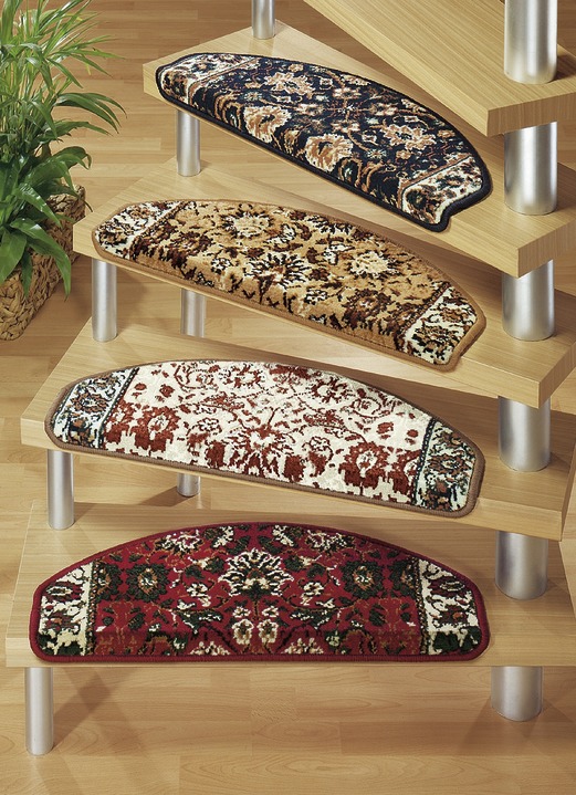Teppiche - Florale Stufenmatten, in Größe 151 (2er-Pack) bis 325 (15er-Pack), in Farbe CREME