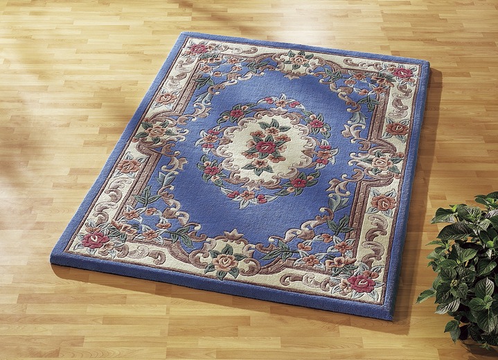 Teppiche - Handgetuftete Brücken und Teppiche, in Größe 111 (Brücke, 60x 90 cm) bis 325 (Bettumrandung, 3-teilig), in Farbe BLAU Ansicht 1
