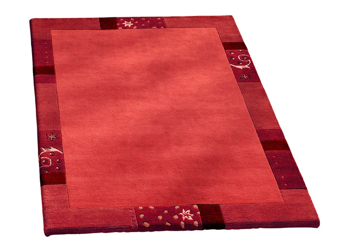 Teppiche - Handgetuftete Brücken, Teppiche und Bettumrandung, in Größe 011 (Brücke,  60x 90 cm) bis 325 (Bettumrandung, 3-tlg.), in Farbe ROT Ansicht 1