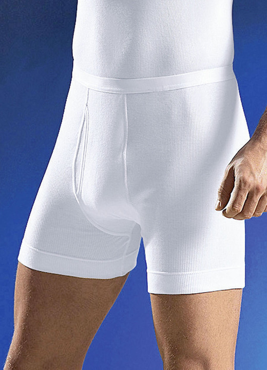 Slips & Unterhosen - Schiesser Unterhose aus Doppelripp mit Eingriff, weiß, in Größe 005 bis 009, in Farbe WEISS Ansicht 1