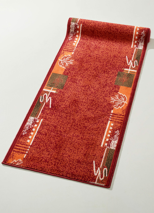 Teppiche - Gekettelte Läufer nach Maß, in Größe 101 (Läufer, 60 cm breit) bis 106 (Läufer, 100 cm breit), in Farbe ROT Ansicht 1