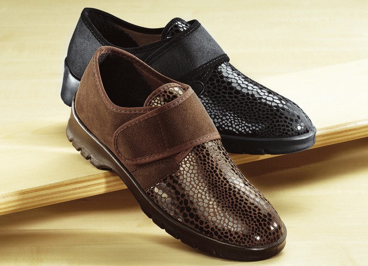 Komfortschuhe - Florett Damen Klett-Halbschuh in extraweiter Passform, in Größe 036 bis 042, in Farbe BEIGE Ansicht 1