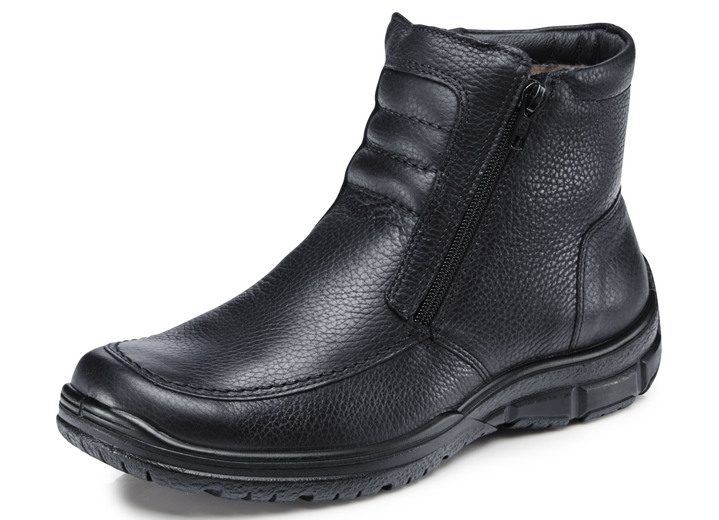 Stiefeletten - GINO GALANTE, gefütterte Herren-Boots, Winterschuhe, mit Lammfell, in Größe 040 bis 050, in Farbe SCHWARZ Ansicht 1