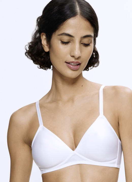 BH ohne Formbügel - Triumph-Soft-Sensation BH mit Spacer-Cups, in Größe 070 bis 090, in Cup A, in Farbe WEISS Ansicht 1