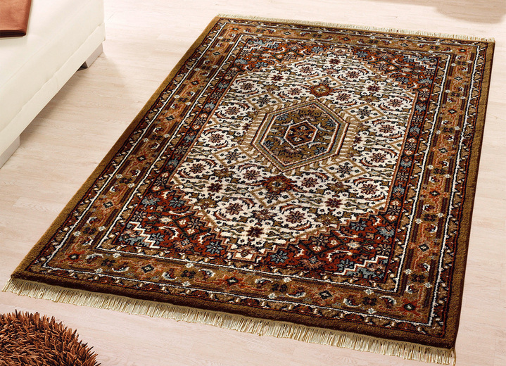 Teppiche - Handgeknüpfte Brücken, Galerie und Teppiche, in Größe 101 (Brücke, 40x60 cm) bis 306 (Teppich, ø 200 cm), in Farbe CAMEL Ansicht 1