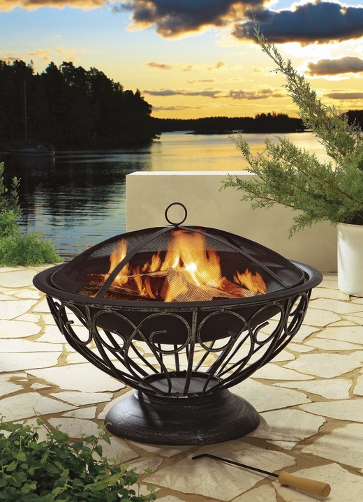 Garten - Feuerstelle im nostalgischen Design, in Farbe SCHWARZ