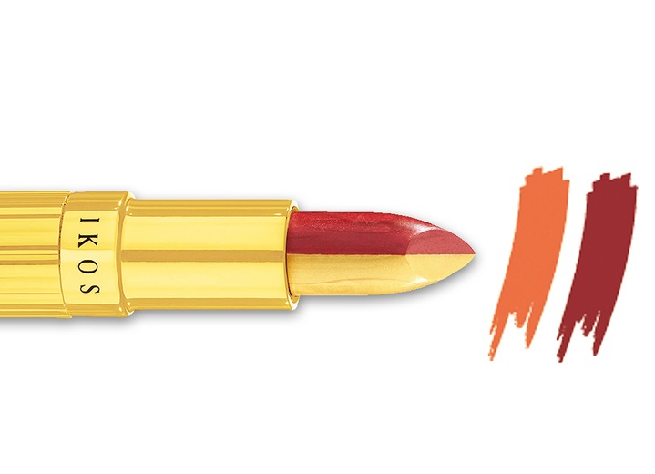 Körperpflege - Ikos Duo Lippenstift, in Farbe LACHS-BORDEAUX Ansicht 1