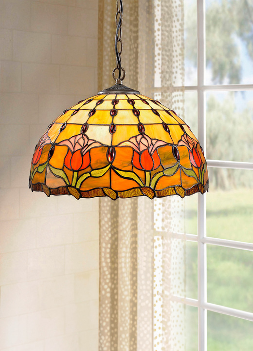 Lampen & Leuchten - Tiffany-Pendelleuchte, 1-flammig, in Farbe BUNT