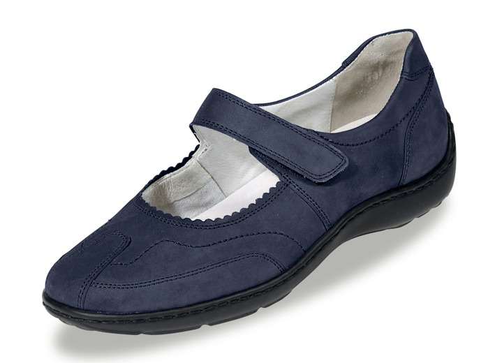 Slipper & Schnürschuhe - Waldläufer Slipper mit handangenähter Sohle, in Größe 4 bis 8 1/2, in Farbe MARINE Ansicht 1