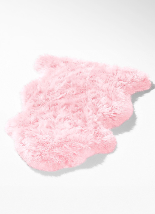 Teppiche - Vorleger aus echtem Lammfell in Tierform, in Farbe ROSA Ansicht 1