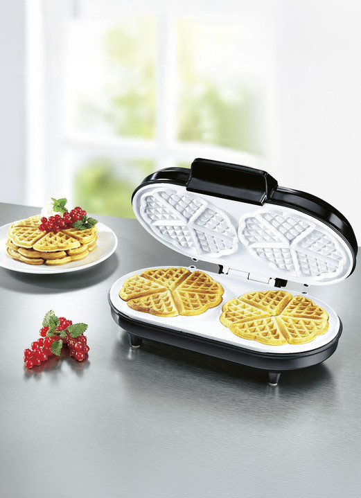 Küchengeräte - Keramik-Doppel-Waffeleisen, in Farbe SCHWARZ Ansicht 1