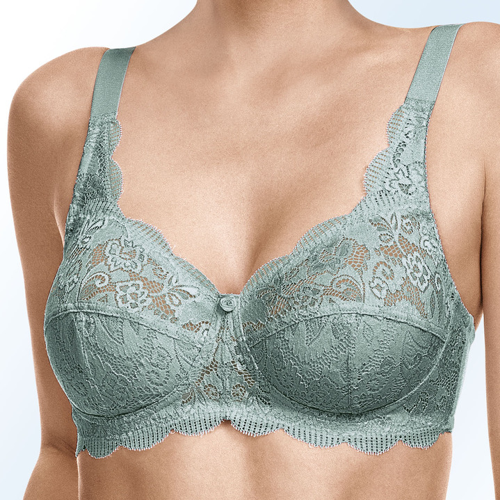BH ohne Formbügel - Susa Zweierpack BH mit zarter Elastikspitze, in Größe 075 bis 110, in Cup C, in Farbe 2X JADE Ansicht 1