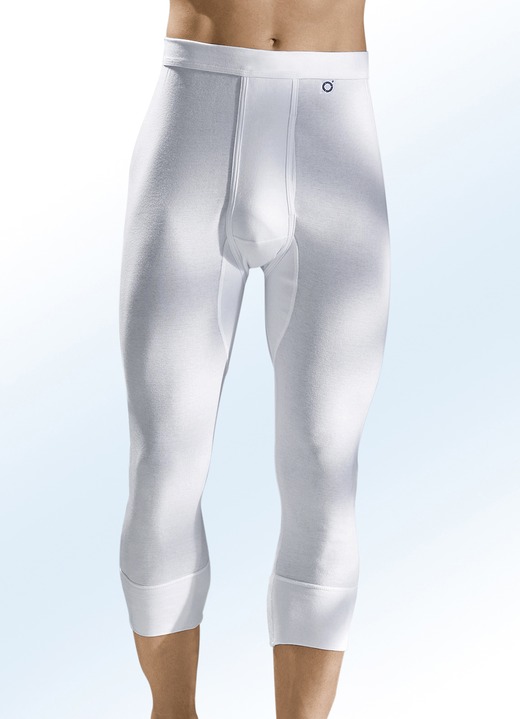 Slips & Unterhosen - Pfeilring Zweierpack Unterhosen, 3/4-lang, aus Feinripp, weiß, in Größe 005 bis 013, in Farbe WEISS