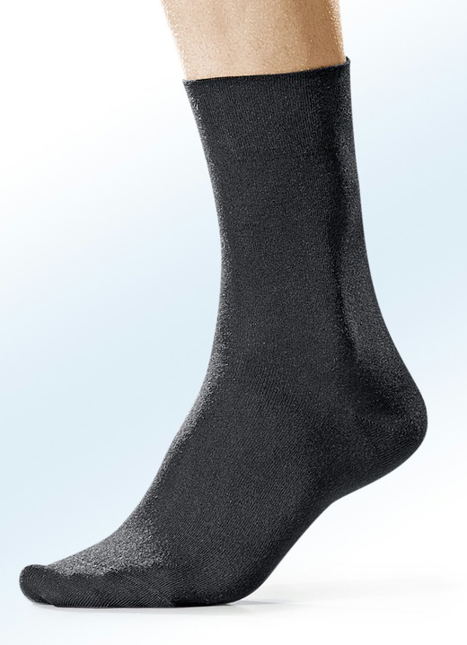 - Rogo easy leg Viererpack Socken, uni bunt, in Größe Gr. 1 (Schuhgr. 39-42) bis Gr. 3 (Schuhgr. 47,48), in Farbe 4X SCHWARZ
