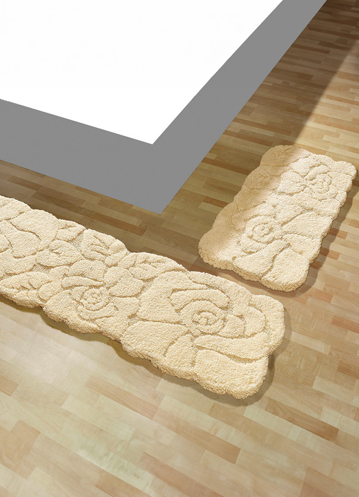 Teppiche - Bettumrandung, 3-teilig, rutschhemmende Rückseite, in Größe 315 (Bettumrandung, 3-teilig) bis 515 (Bettumrandung, 3-teilig), in Farbe CREME