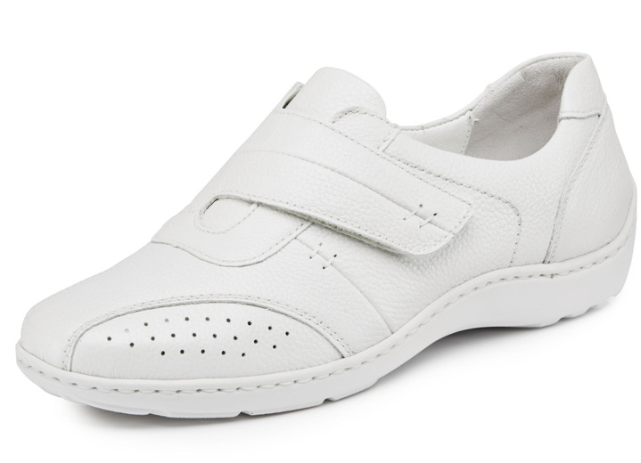 Schuhe - Waldläufer Slipper mit praktischem Klettverschluss, in Größe 4 bis 8 1/2, in Farbe NATURWEISS Ansicht 1