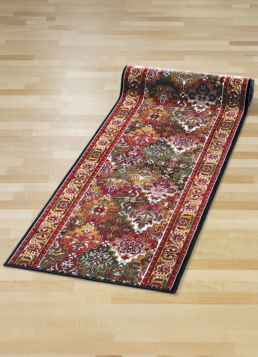 Teppiche - Gewebte Läufer in Wunschlänge, in Größe 101 (Läufer, 60 cm breit) bis 106 (Läufer, 100 cm breit), in Farbe ROT Ansicht 1