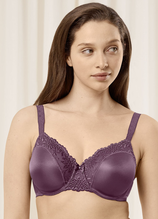 Damenwäsche -  Triumph-Ladyform Soft-Minimizer-Bügel-BH, in Größe 075 bis 095, in Cup F, in Farbe AUBERGINE Ansicht 1