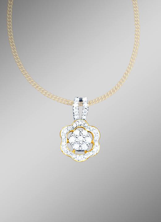 - Anhänger mit Diamanten, in Farbe