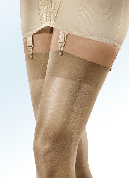 Erotik - Dreierpack Feinstrümpfe, 20 den, in Größe 1 (Schuhgr. 35,36,37) bis 3 (Schuhgr. 41+42), in Farbe HAUT Ansicht 1