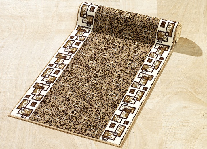 Teppiche - Raffinierte Läufer nach Wunschmaß, in Größe 103 (Läufer, 70 cm breit) bis 109 (Läufer, 120 cm breit), in Farbe BEIGE Ansicht 1