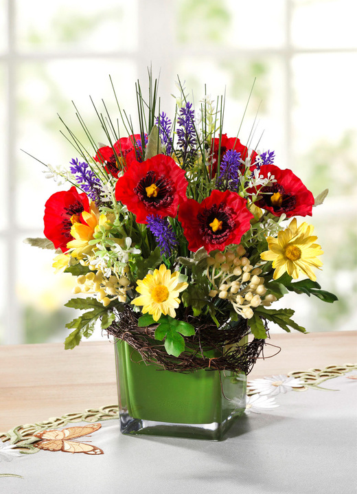 Geschenkideen - Gesteck in Vase, in Farbe
