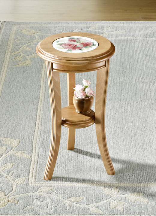 Kleinmöbel - Blumenständer aus massivem Holz, in Farbe EICHE Ansicht 1