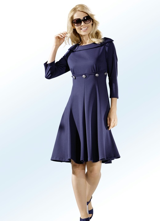 SALE - Leicht tailliertes Kleid, in Größe 036 bis 052, in Farbe MARINE