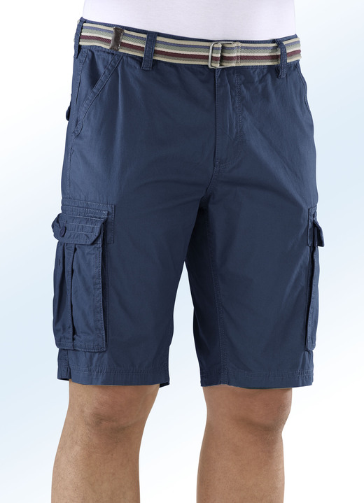 Shorts & Bermudas - Bermudas mit Cargotaschen in 4 Farben, in Größe 024 bis 060, in Farbe MARINE Ansicht 1