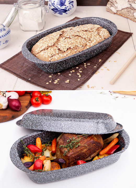 Bräter & Auflaufformen - Brotbackset, 3-teilig, in Granit-Optik, in Farbe GRANIT Ansicht 1