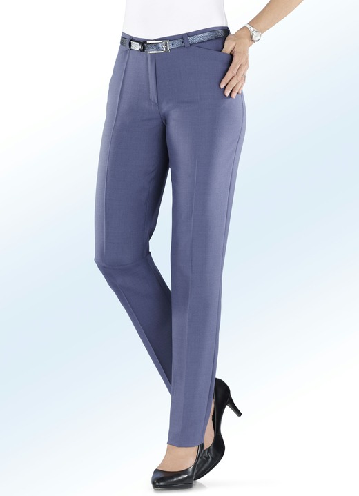 Hosen - Hose mit Stretchbund, in Größe 018 bis 245, in Farbe RAUCHBLAU MEL. Ansicht 1