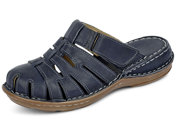 - Gemini Clog aus schattiertem Rind-Nappaleder, in Größe 036 bis 042, in Farbe MARINE