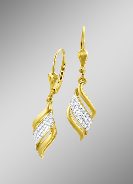 Ohrschmuck - Ohrringe mit synthetischen Zirkonia, in Farbe  Ansicht 1