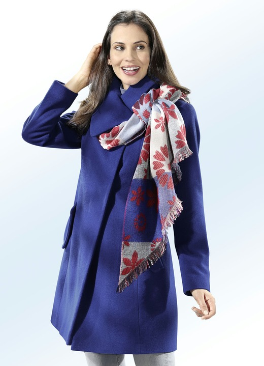 - Longjacke mit extravaganter Kragenlösung, in Größe 036 bis 052, in Farbe KÖNIGSBLAU