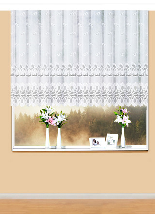 Blumenfenster-Store mit Automatikfaltenband