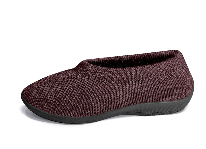 Komfortschuhe - Ballerina mit elastischem Einschlupf, in Größe 036 bis 042, in Farbe BORDEAUX Ansicht 1
