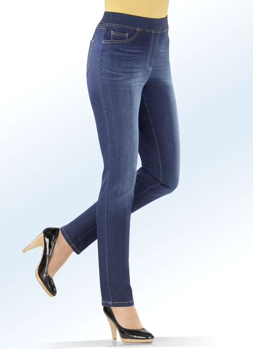 Hosen in Schlupfform - Power-Stretch-Jeans in Schlupfform, in Größe 018 bis 092, in Farbe JEANSBLAU Ansicht 1
