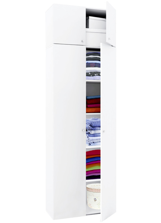 Küchenmöbel - Möbel-Serie mit individuell einsetzbaren Elementen, in Farbe WEISS, in Ausführung Schrankaufsatz Ansicht 1
