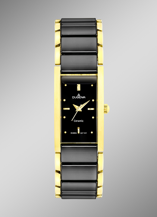 Stahlband / Metallband - Moderne „Dugena“-Quartz-Damenuhr, in Farbe , in Ausführung GOLDFARBEN Ansicht 1