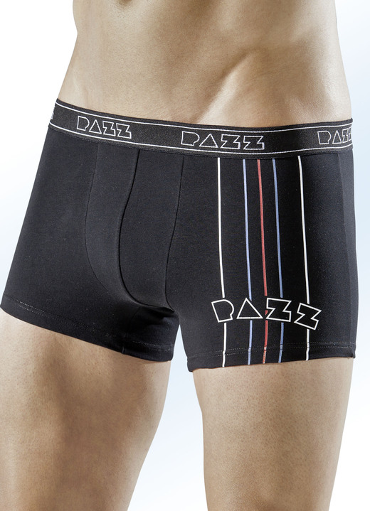 - Viererpack Pants, uni mit Druckmotiv, in Größe 005 bis 010, in Farbe SCHWARZ