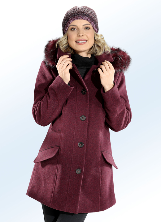 Jacken & Mäntel - Jacke mit abnehmbarer Kapuze Jacken & Mäntel - Jacke mit abnehmbarer Kapuze, in Größe 038 bis 056, in Farbe WEINROT
