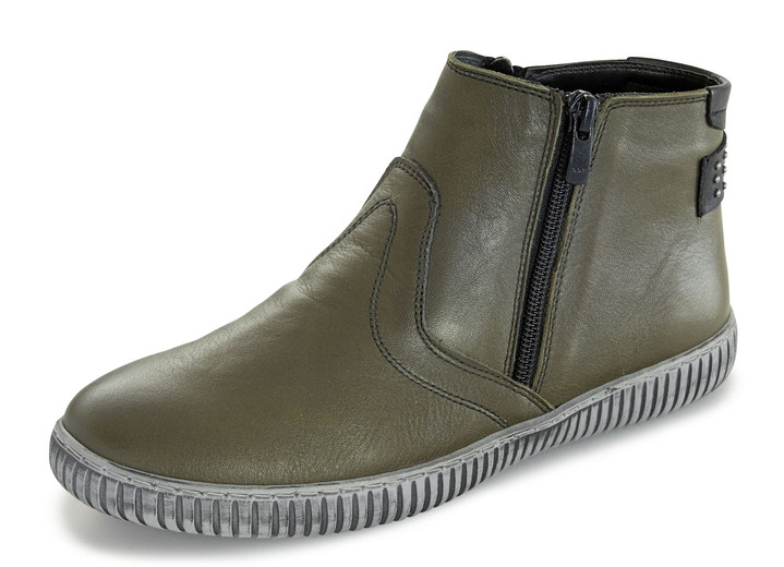 Stiefel & Stiefeletten - Gemini Stiefelette aus Rind-Nappaleder, in Größe 036 bis 042, in Farbe KHAKI Ansicht 1