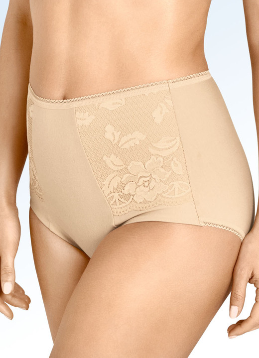 Miederhosen & Hüfthalter - Miss Mary Miederhose mit Elastikspitze, in Größe 038 bis 054, in Farbe BEIGE Ansicht 1