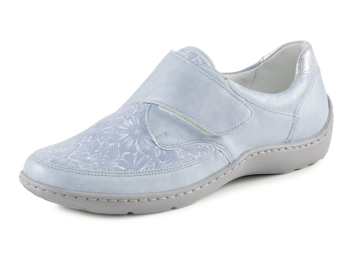Schuhe - Waldläufer Slipper mit Elastikeinsatz im Ballenbereich, in Größe 4 bis 8 1/2, in Farbe HELLBLAU Ansicht 1