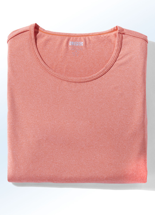 - Meliertes Funktionsshirt von „LPO“ in 3 Farben, in Größe 036 bis 050, in Farbe APRICOT Ansicht 1