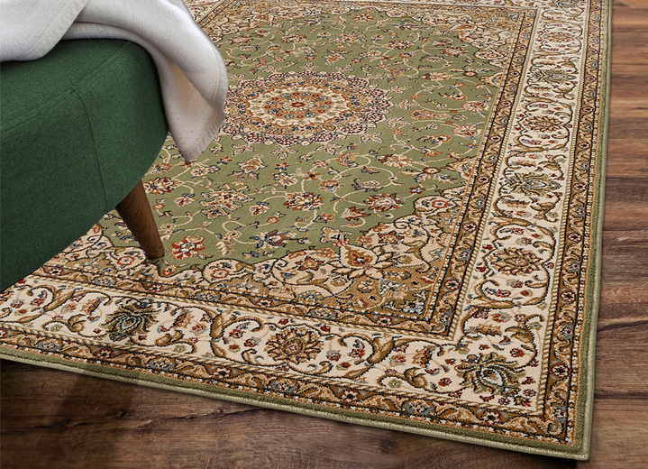 Teppiche - Brücken und Teppiche mit hoher Flordichte, in Größe 111 (Brücke, 60x110 cm) bis 287 (Teppich, 240x320 cm), in Farbe GRÜN Ansicht 1